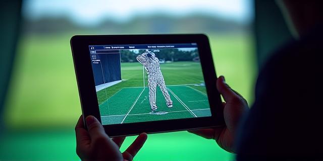 Analyse vidéo du swing de golf sur tablette